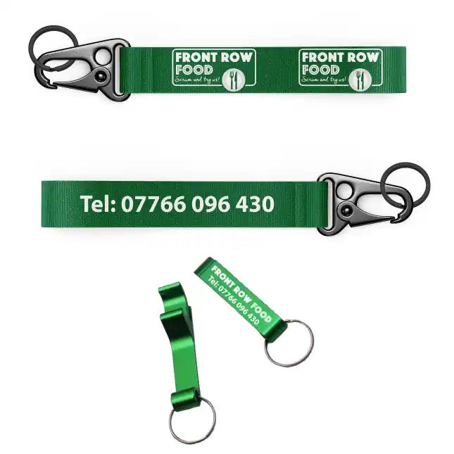 Customised Mini Lanyard & Bottle Opener Keyring Set