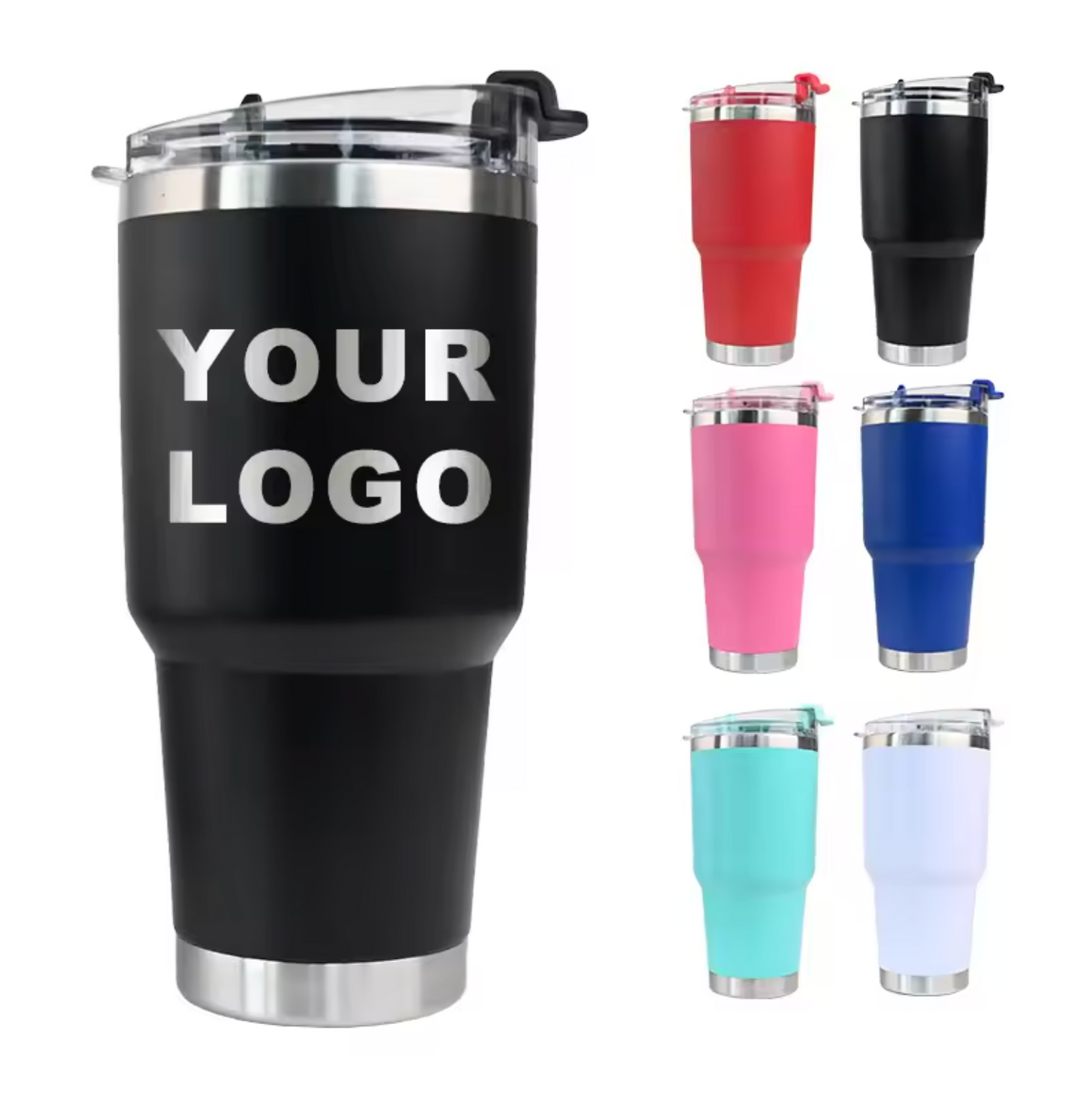 Customised 30oz Stainless Vacuum Sealed Steel Coffee Cup With Your Team Logo -  wrapmyphone.com