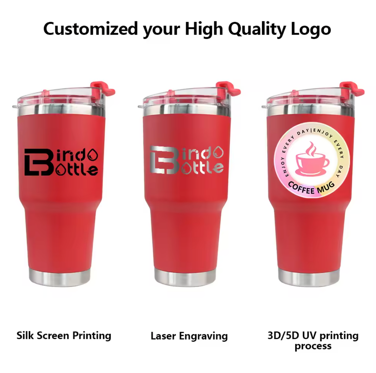 Customised 30oz Stainless Vacuum Sealed Steel Coffee Cup With Your Team Logo -  wrapmyphone.com