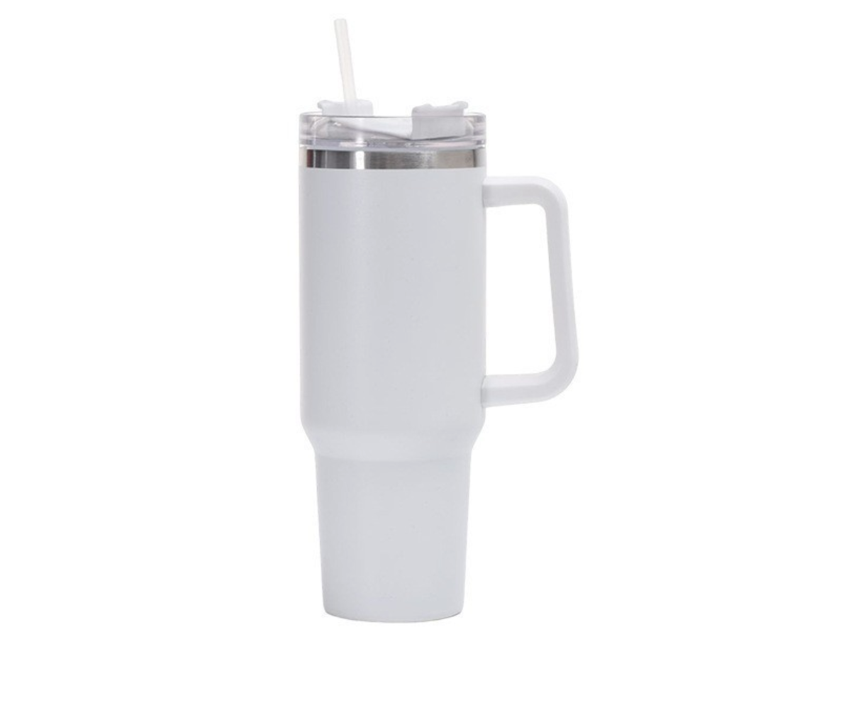 Custom Vacuum Insulated 40oz Quencher Travel Mug Flowstate Stainless Steel Tumbler With Straw And Handle -  wrapmyphone.com