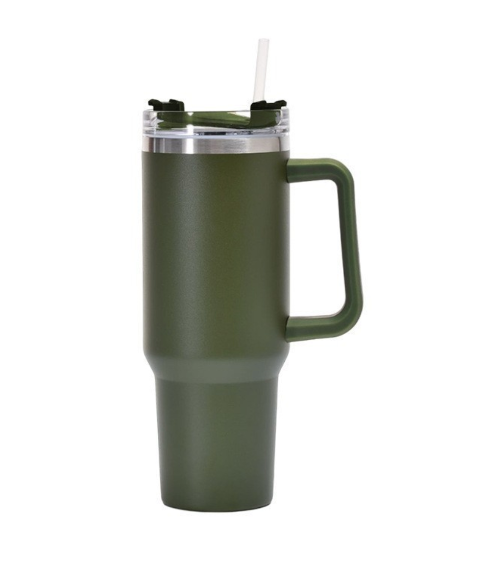 Custom Vacuum Insulated 40oz Quencher Travel Mug Flowstate Stainless Steel Tumbler With Straw And Handle -  wrapmyphone.com