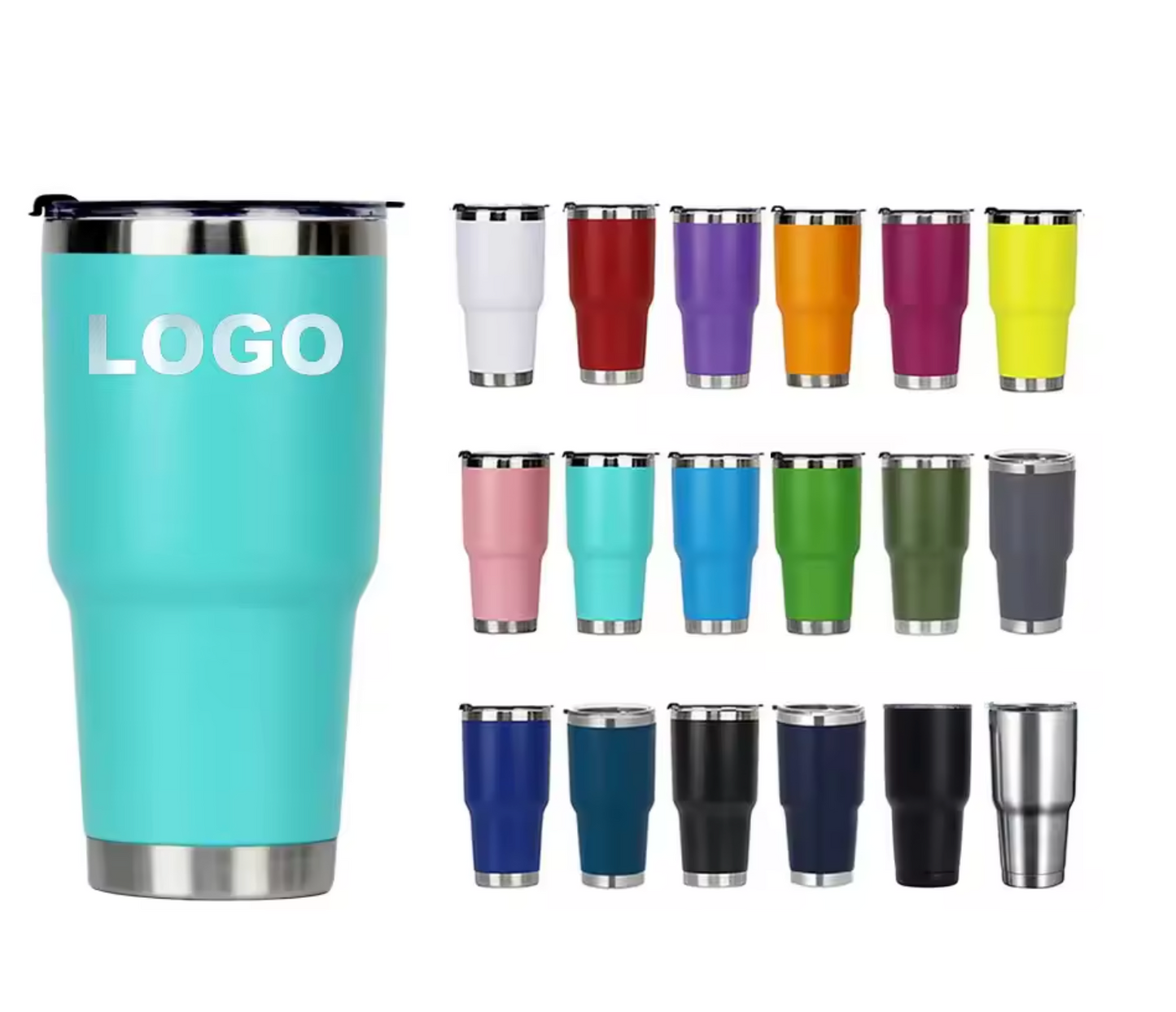 100 Customised 30oz Stainless Vacuum Sealed Steel Coffee Cup With Your Team Logo -  wrapmyphone.com