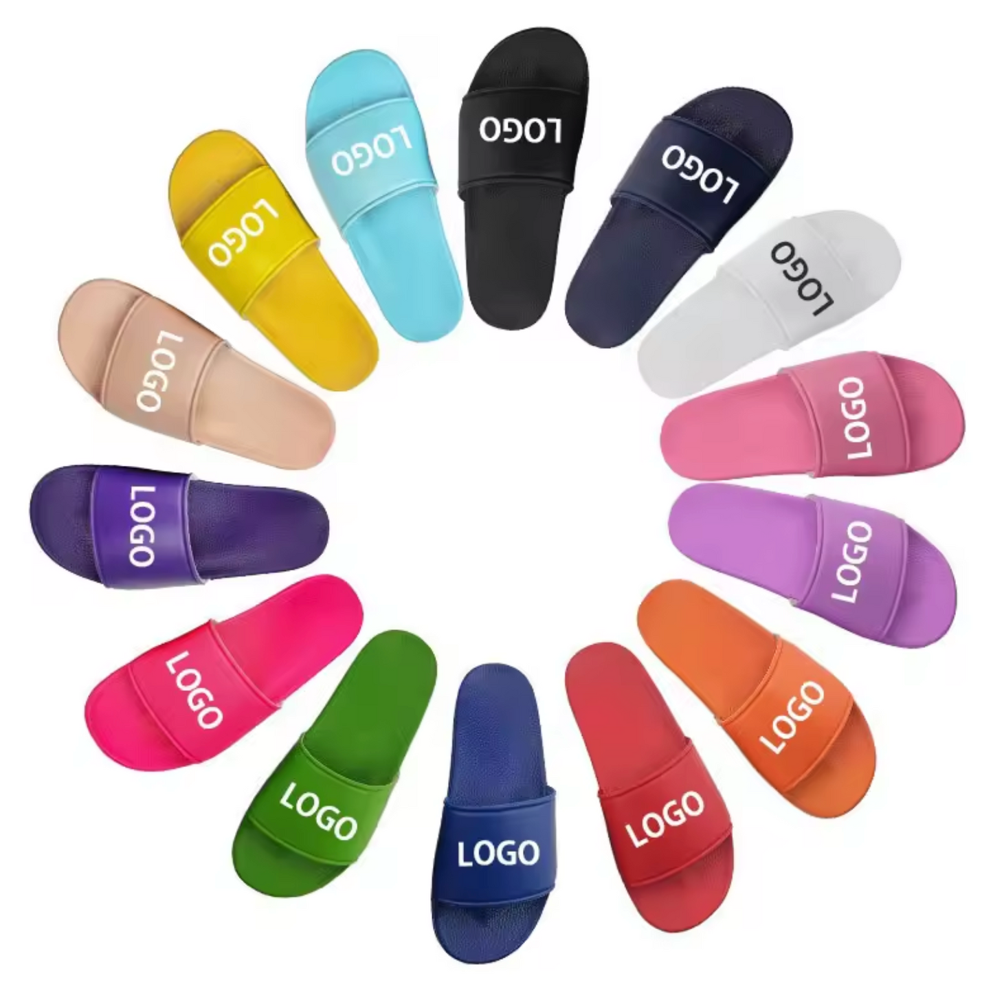 Team Custom Sliders With Your Logo Flip Flops Footwear -  wrapmyphone.com