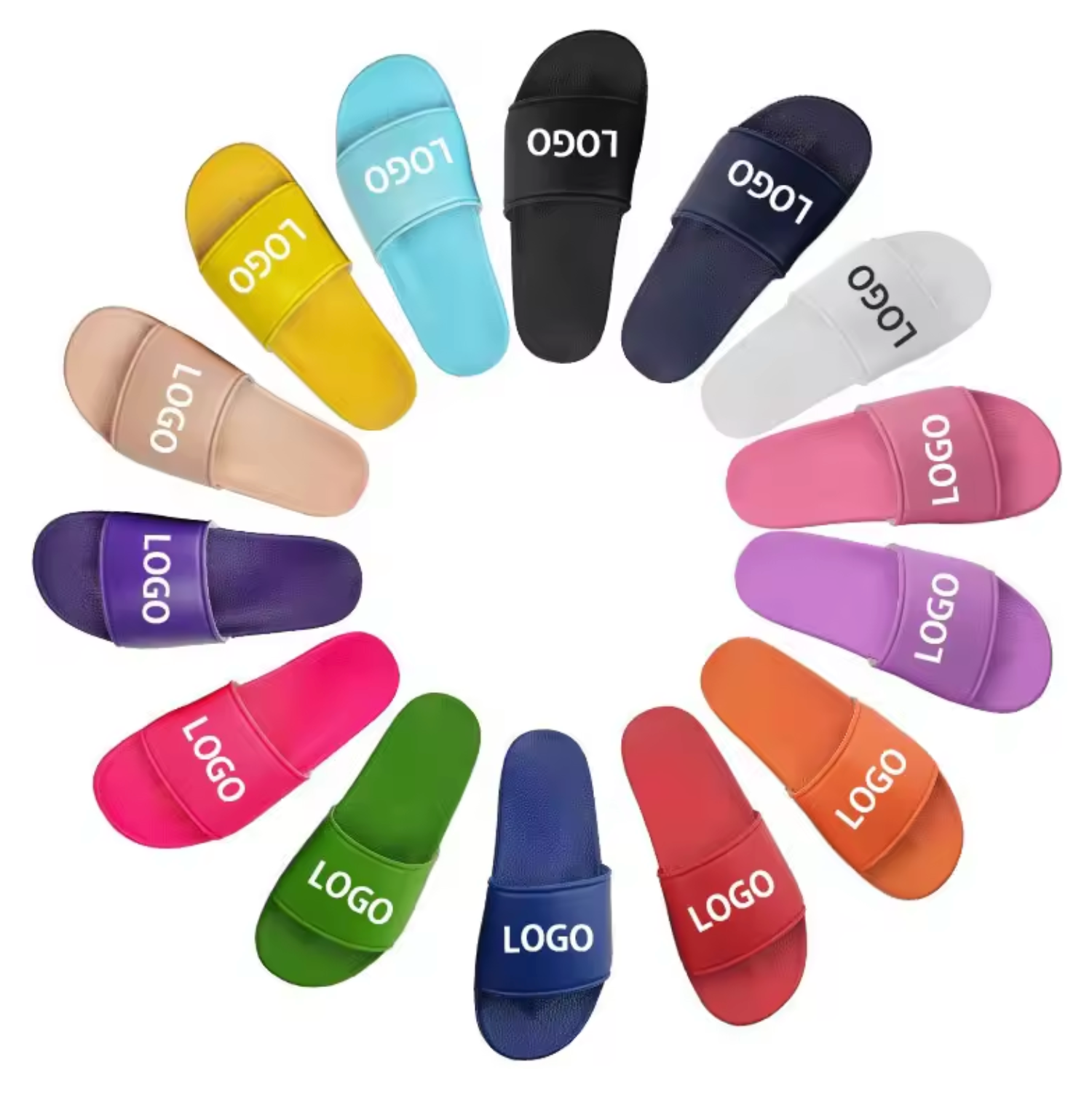 Team Custom Sliders With Your Logo Flip Flops Footwear -  wrapmyphone.com